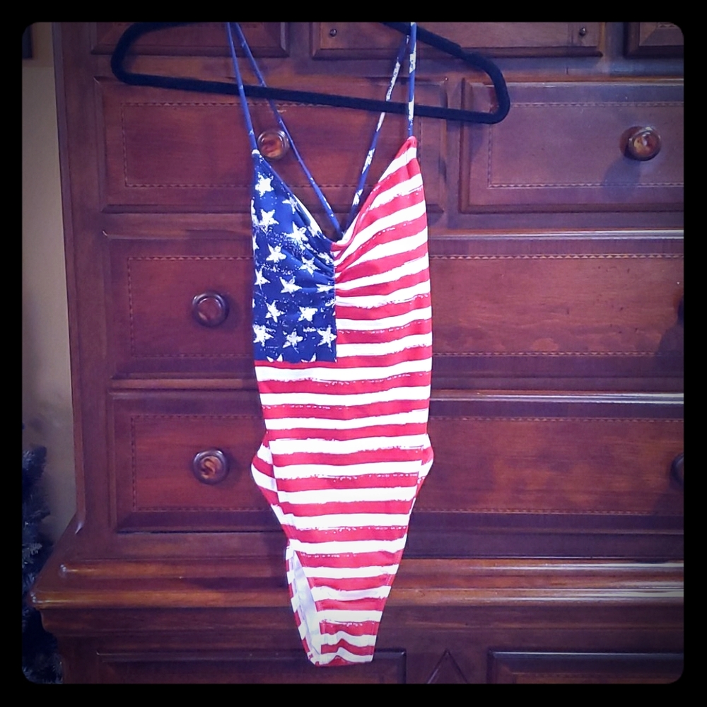 Patriotic/ american flag swimsuit.